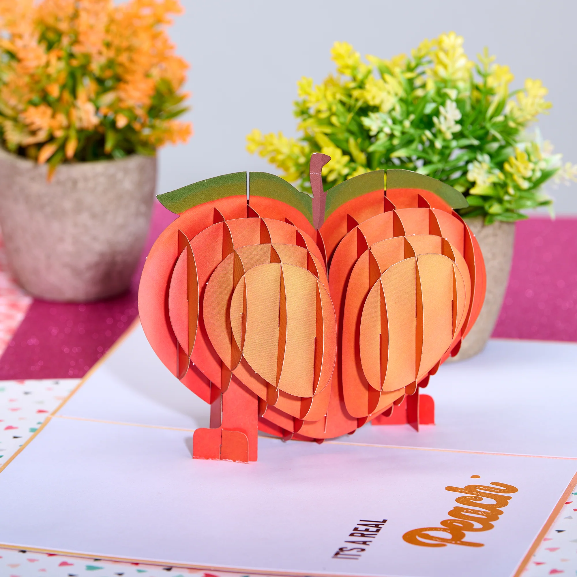 Dirty Pop Cards - It’s Peachy Funny 3D Pop-Up Cheeky Birthday Card - Image 2