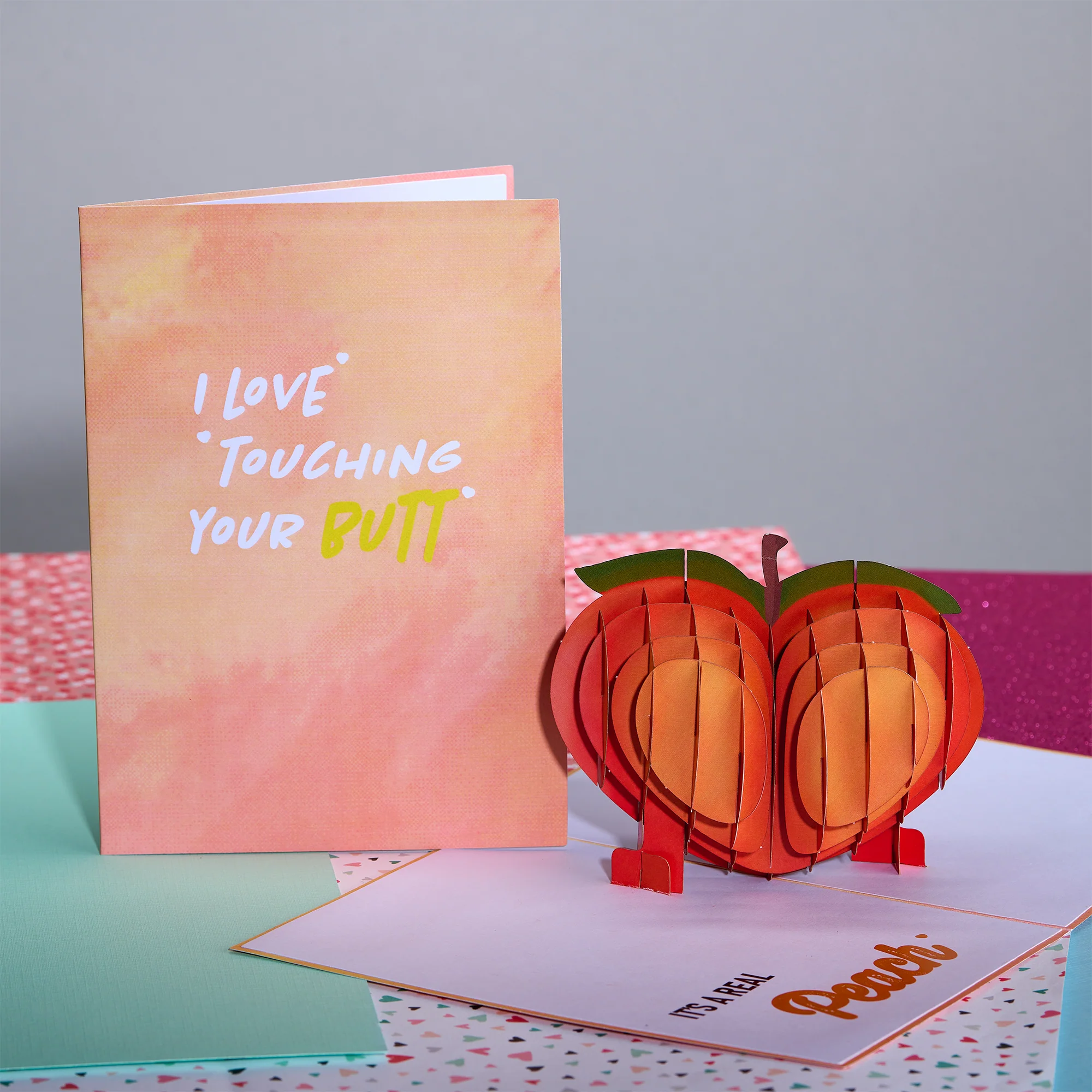 Dirty Pop Cards - It’s Peachy Funny 3D Pop-Up Cheeky Birthday Card - Image 5