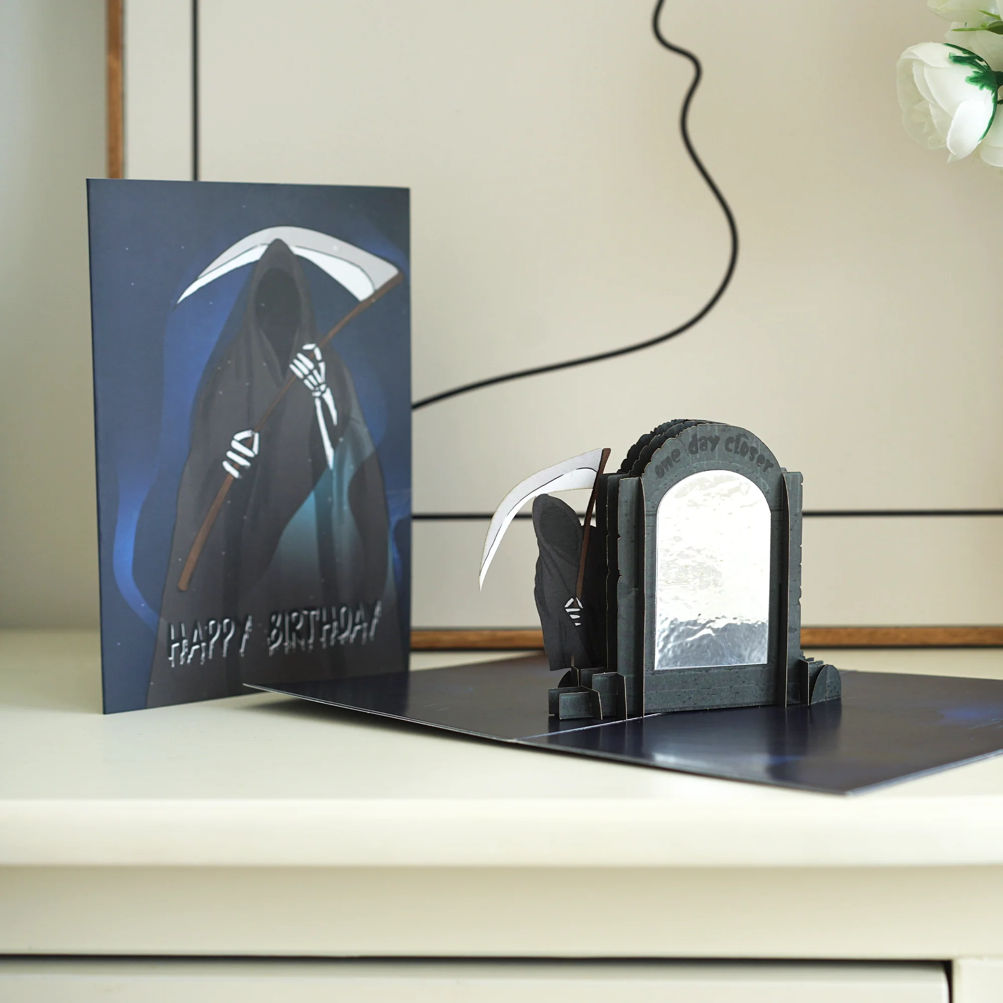 Dirty Pop Cards - One Day Closer 3D Pop-Up Dark Humor Birthday Card