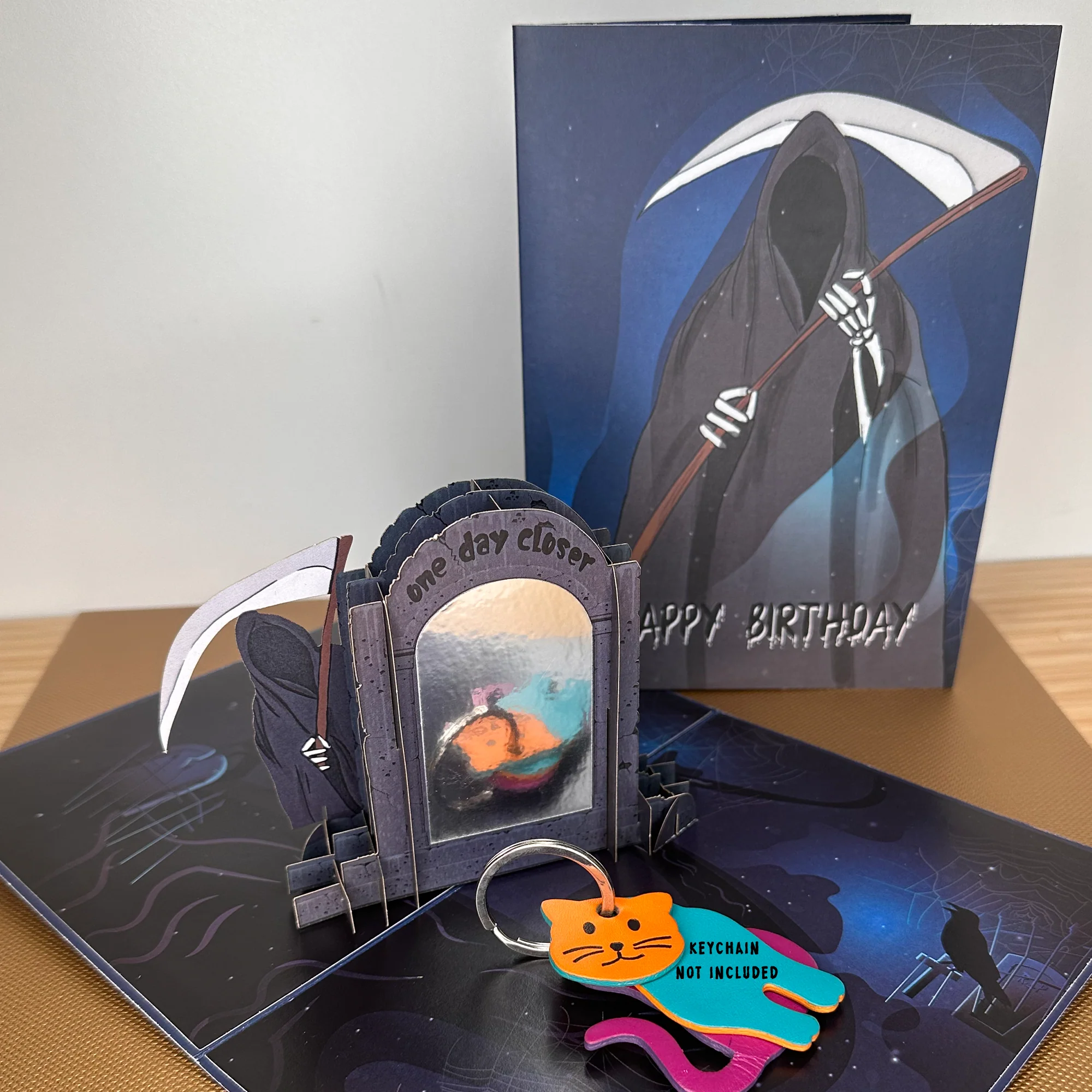 Dirty Pop Cards - One Day Closer 3D Pop-Up Dark Humor Birthday Card - Image 3