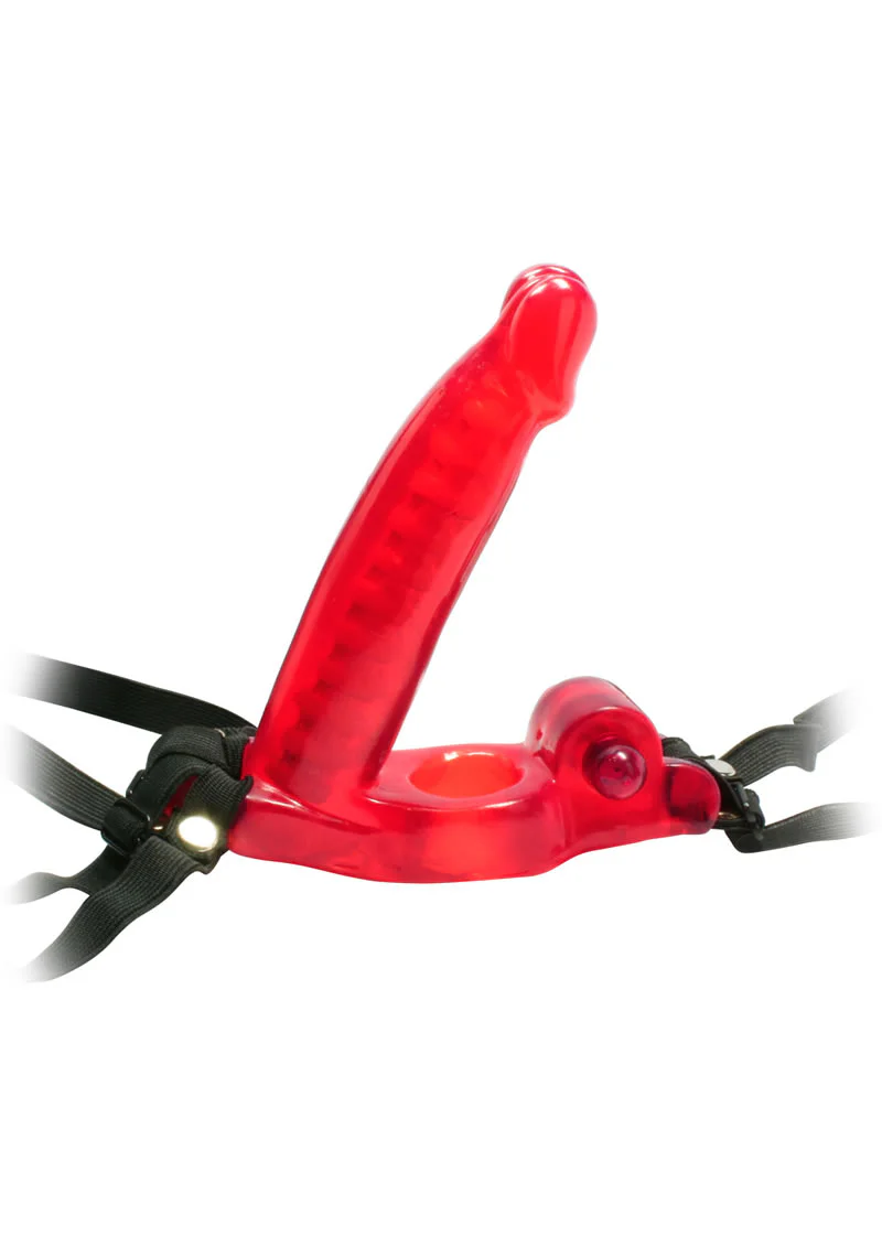Double Penetrator Strap-On Vibrating Cock Ring - Image 3