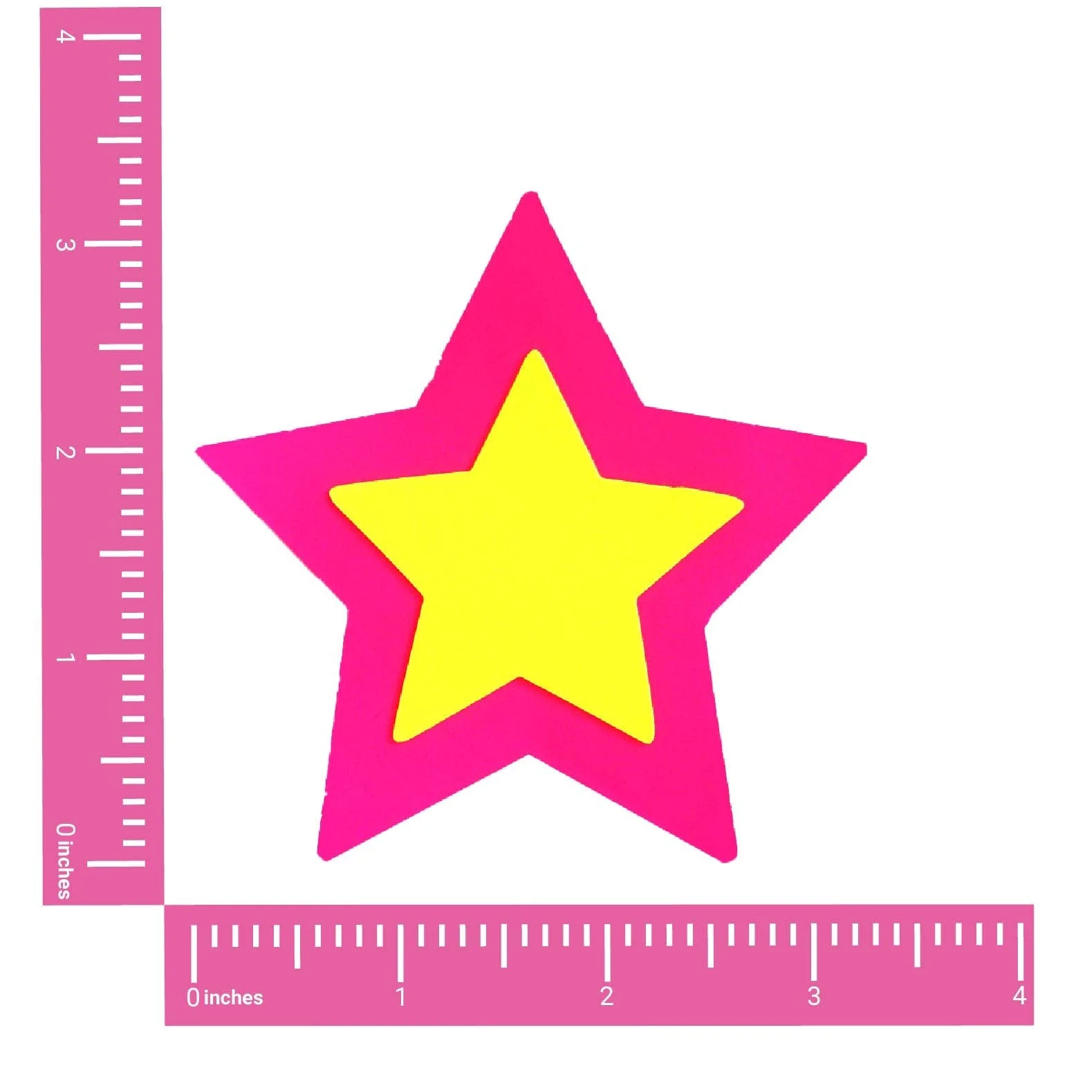 Double Starburst Neon Pink Power Blacklight Starry Nights Nipple Cover Pasties - Image 2