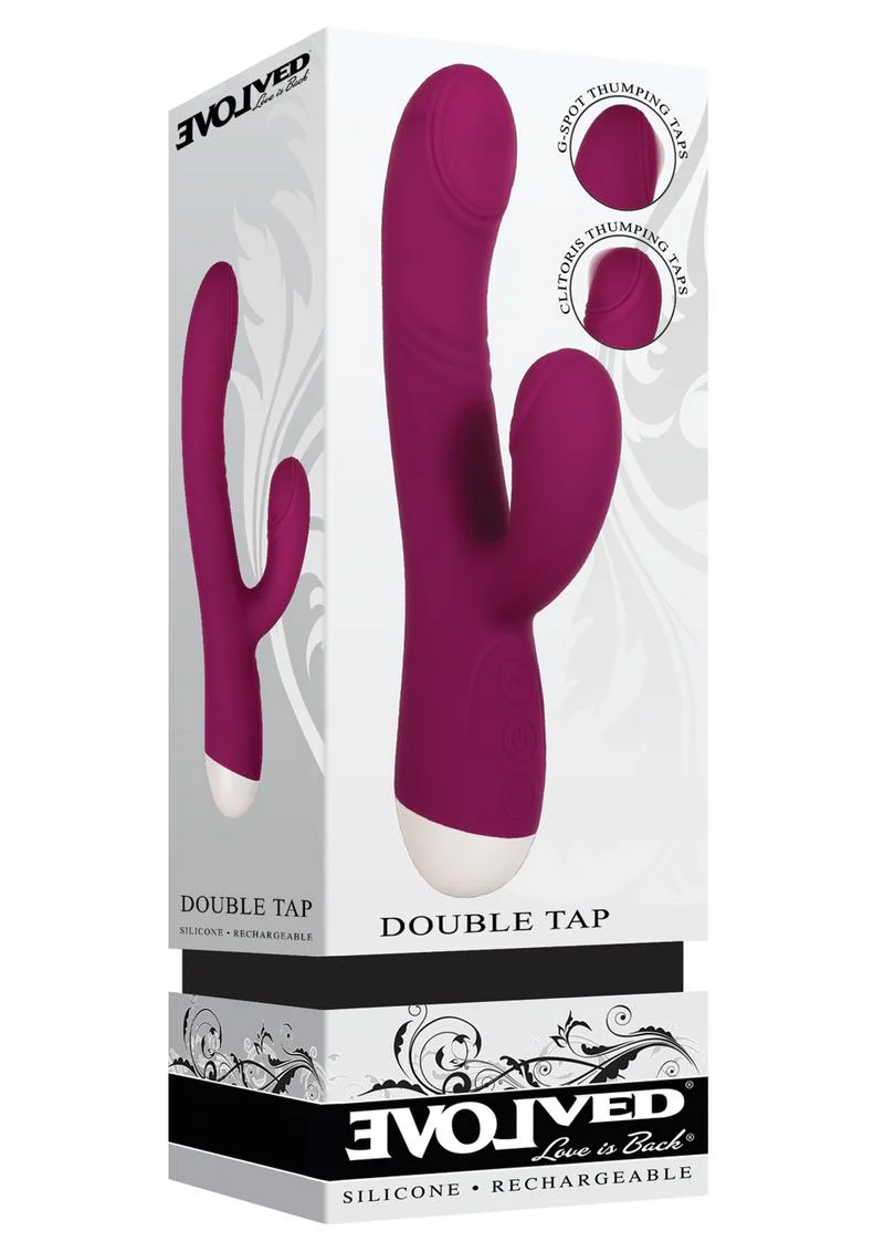 Double Tap Silicone Rechargeable G-Spot Vibrator - Image 2