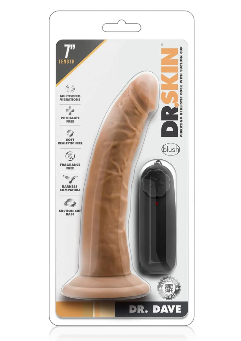 Dr. Skin Dr. Dave Vibrating Dildo with Suction Cup - Image 2