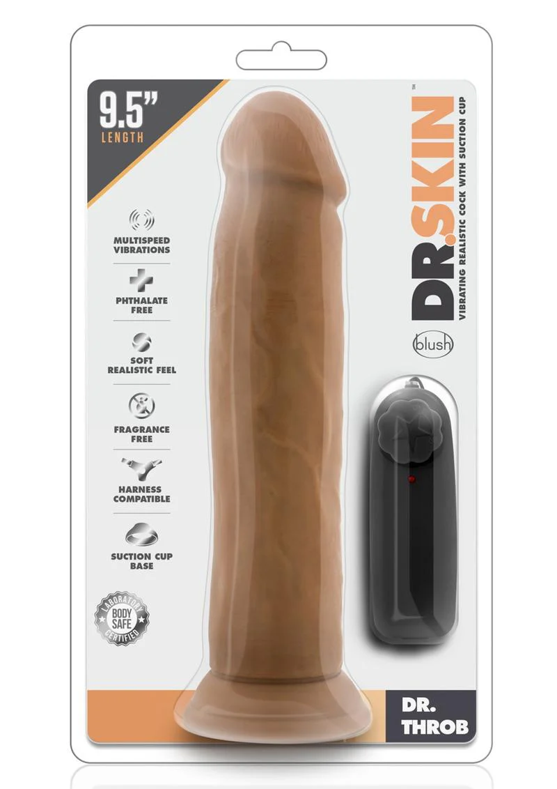 Dr. Skin Dr. Throb Vibrating Dildo with Remote Control - Image 6