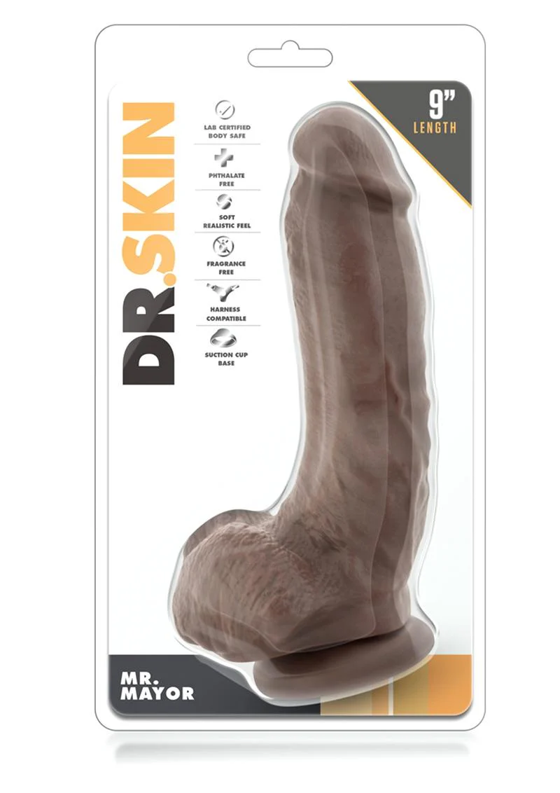 Dr. Skin Mr. Mayor Dildo with Balls and Suction Cup - Image 2