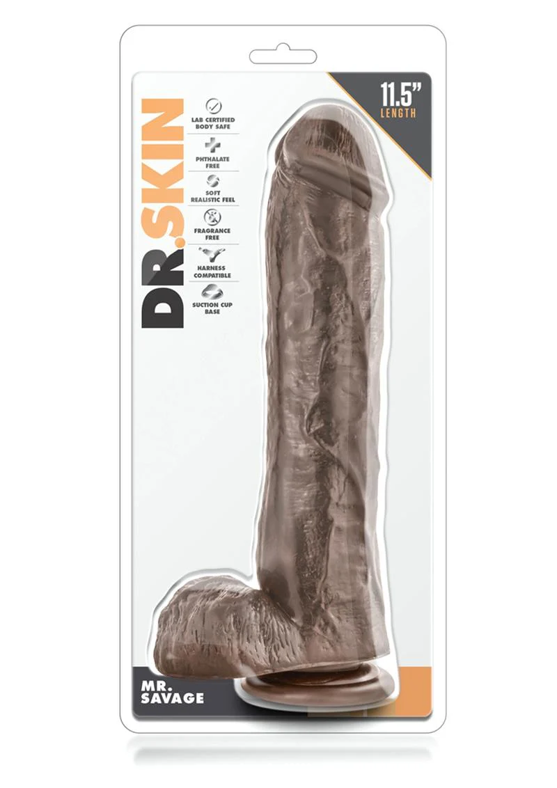 Dr. Skin Mr. Savage Dildo with Balls and Suction Cup - Image 2