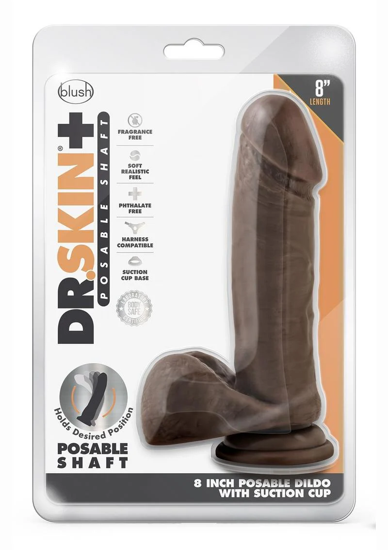Dr. Skin Plus Posable Dildo with Balls - Image 2