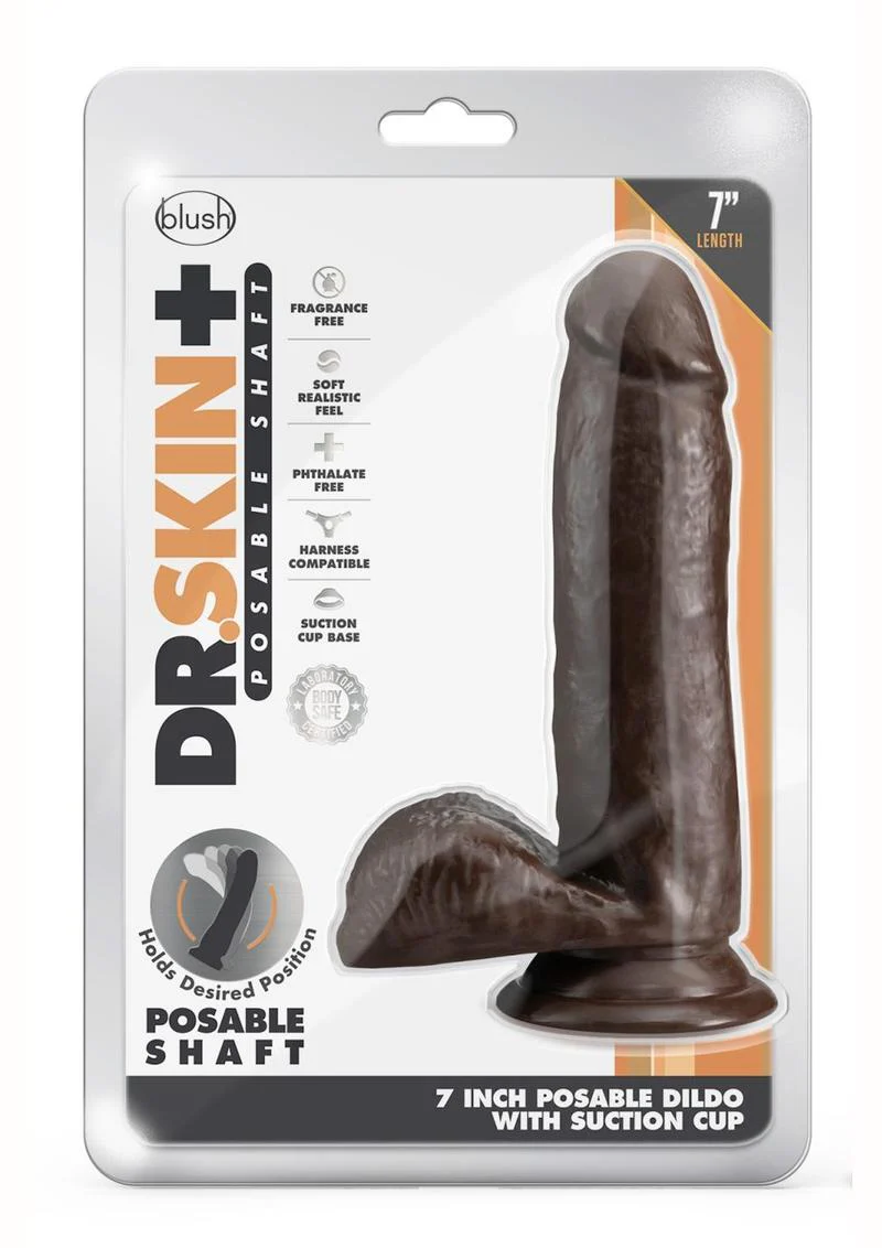 Dr. Skin Plus Posable Dildo with Balls and Suction Cup - Image 18