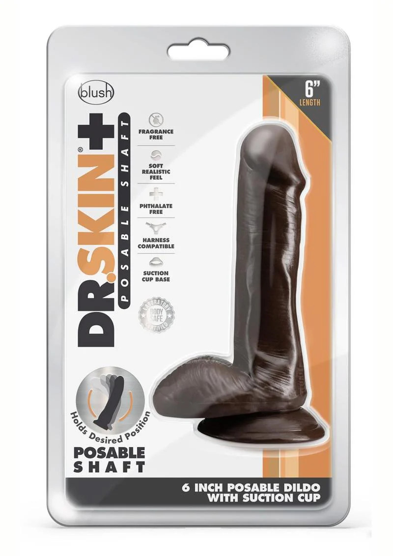 Dr. Skin Plus Posable Dildo with Balls and Suction Cup - Image 6