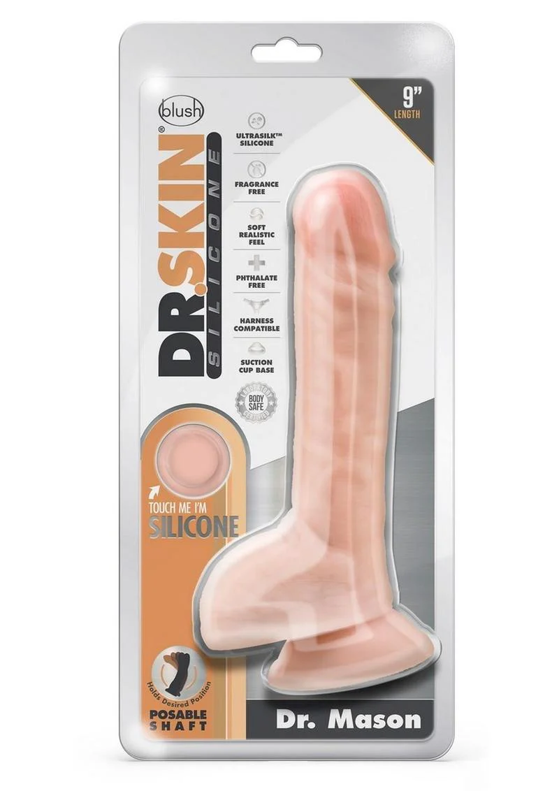 Dr. Skin Silicone Dr. Mason Dildo with Balls and Suction Cup - Image 6