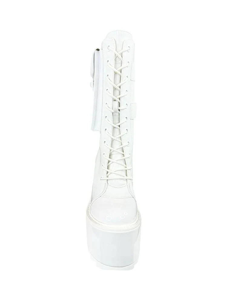 DUNE DESERT - WHITE PATENT BOOTS - Image 4