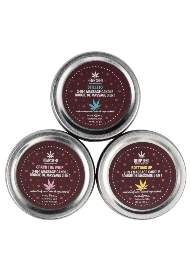 Earthly Body 2025 Hemp Seed 3 In 1 Valentine Candle Trio - Image 2