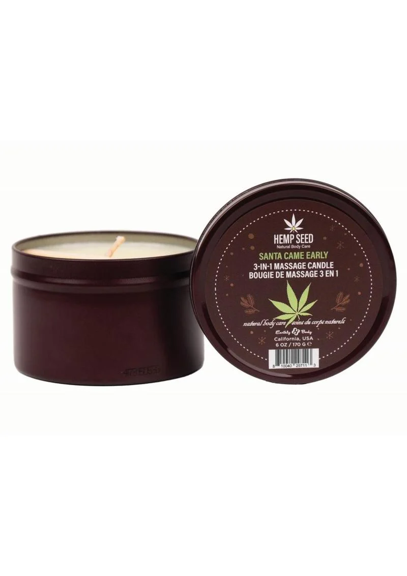 Earthly Body Hemp Seed 3 In 1 Massage Candle - Santa Came Early - Image 2