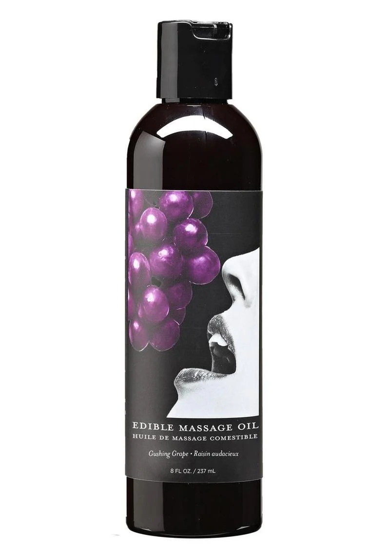 Earthly Body Hemp Seed Edible Massage Oil Gushing Grape - Image 2