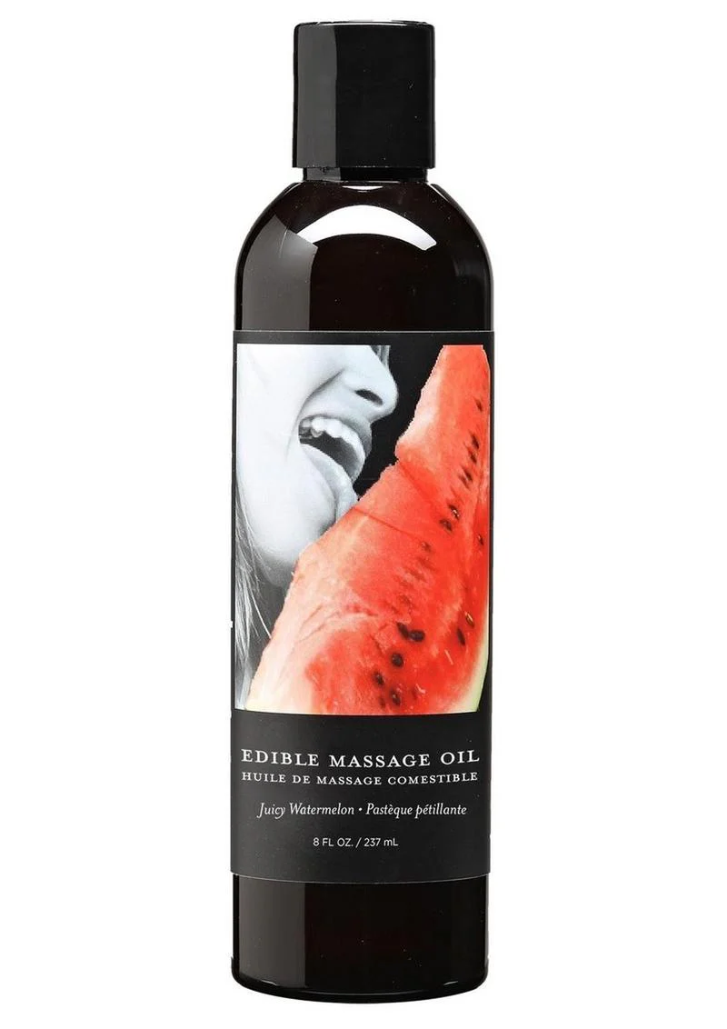 Earthly Body Hemp Seed Edible Massage Oil Juicy Watermelon - Image 2