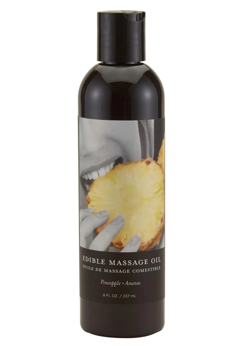 Earthly Body Hemp Seed Edible Massage Oil Pineapple - Image 2