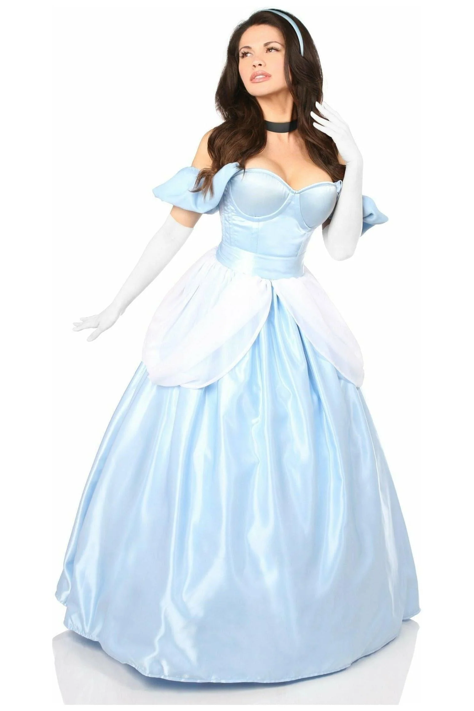 Enchanting Fairytale Princess Corset Costume Set - Regal 6-Piece Attire