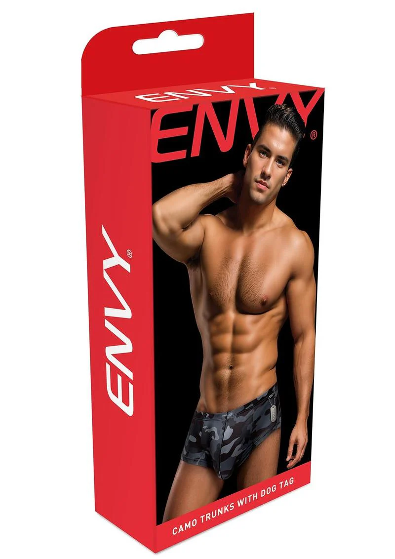 Envy Camo Trunks W/Dog Tag-Camo/Blk-Ml - Image 3