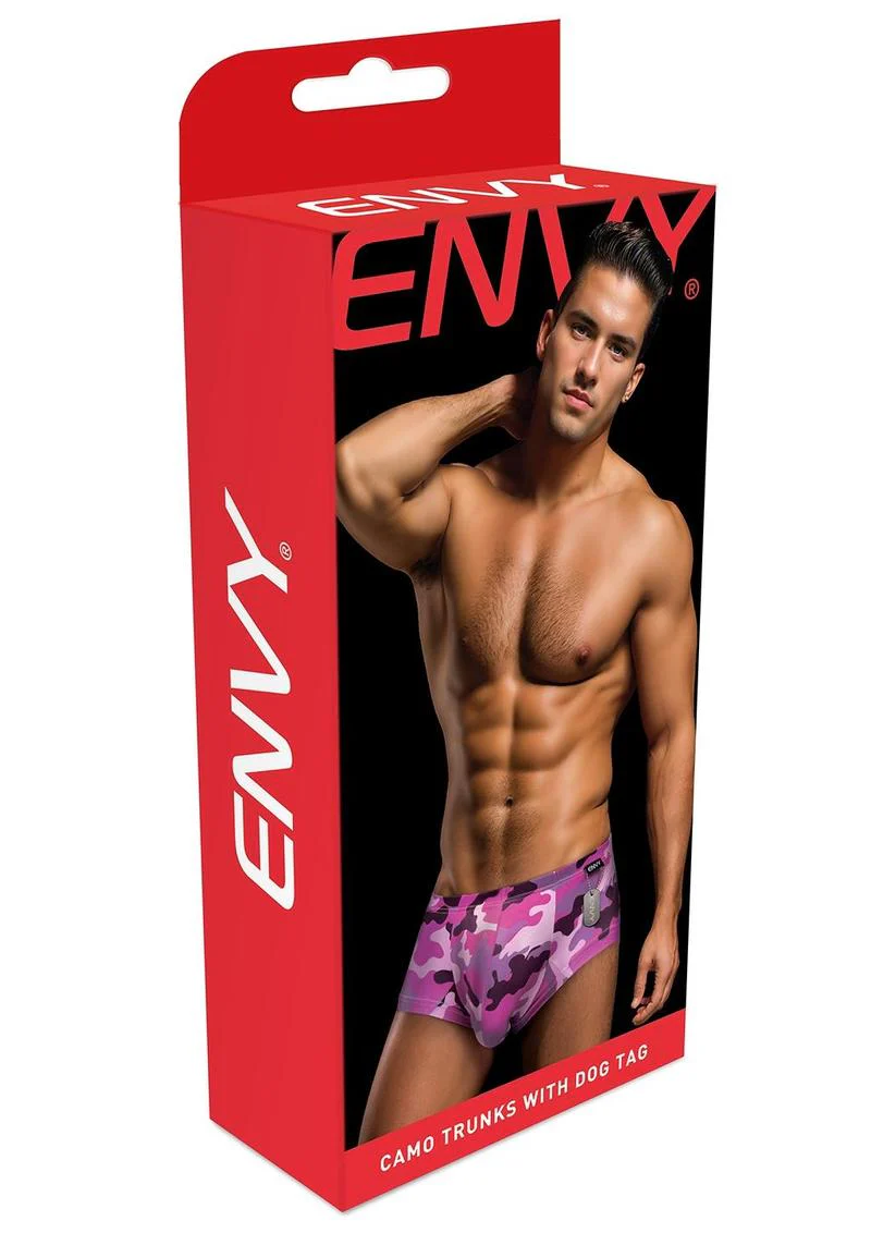 Envy Camo Trunks W/Dog Tag-Camo/Pnk-Lxl - Image 3