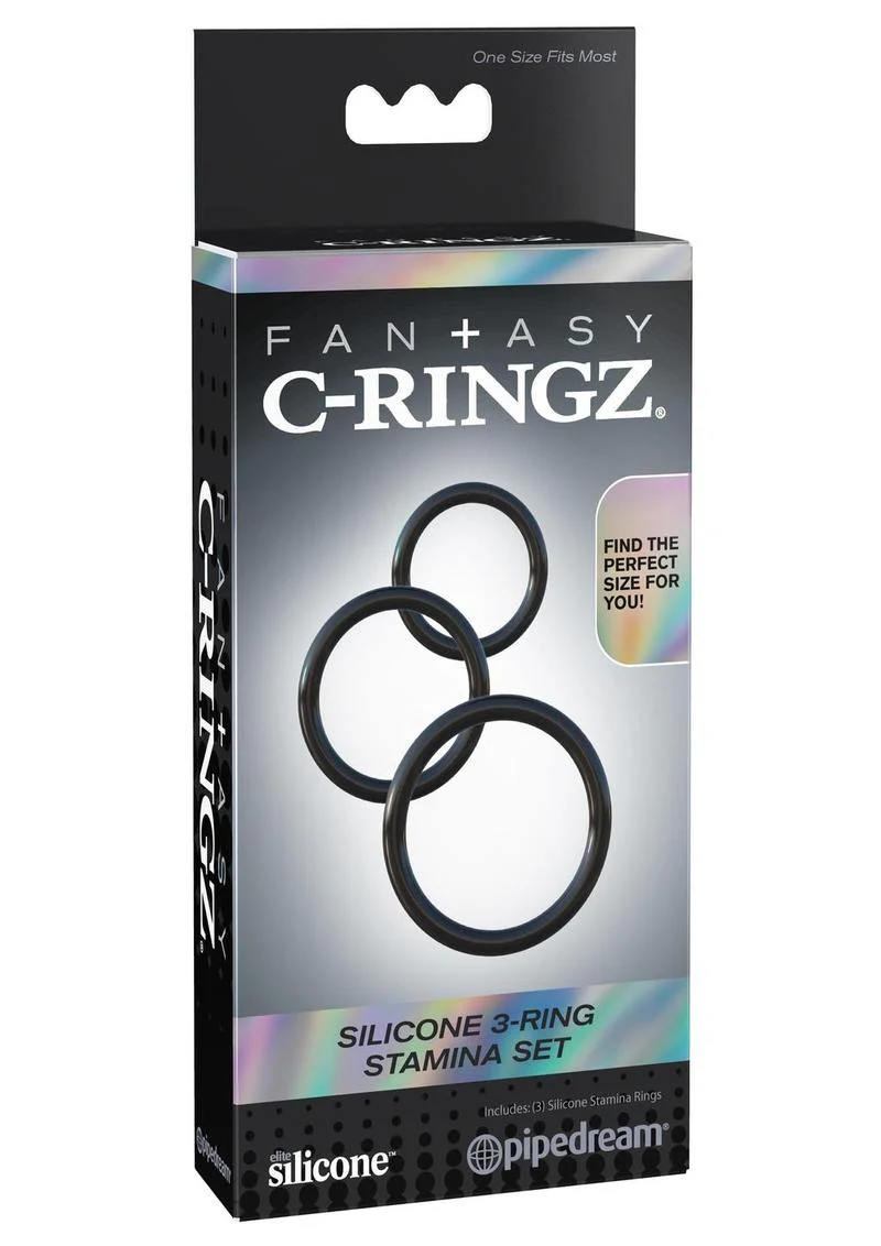 Fantasy C-Ringz Silicone 3-Ring Stamina Cock Ring - Image 2