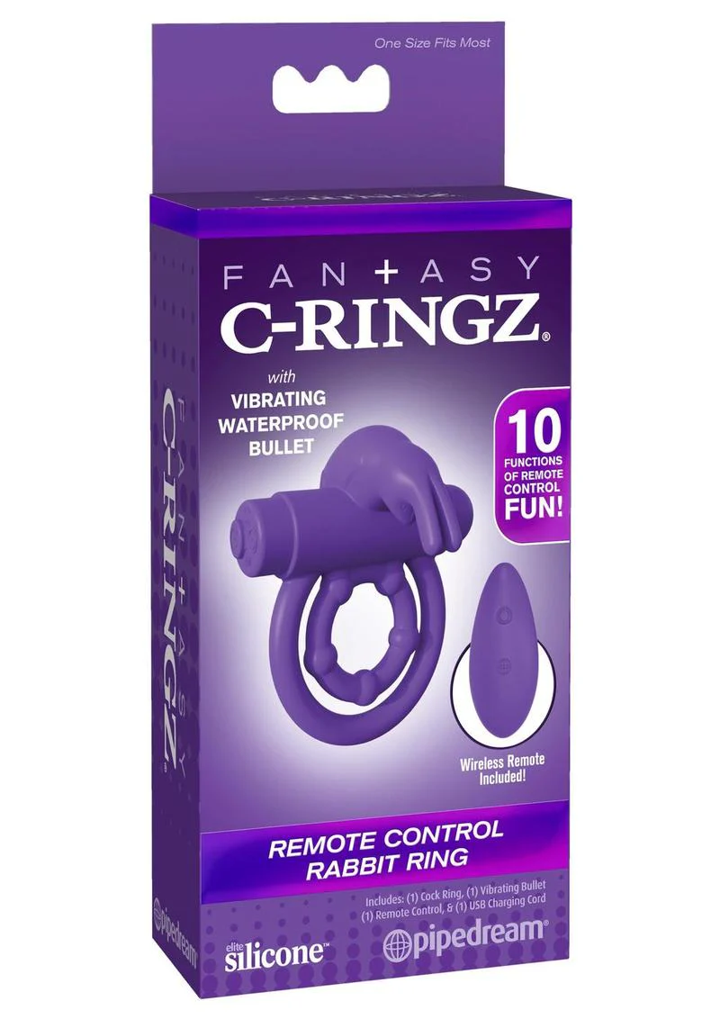 Fantasy C-Ringz Silicone Rabbit Ring Cock Ring with Remote Control - Image 2