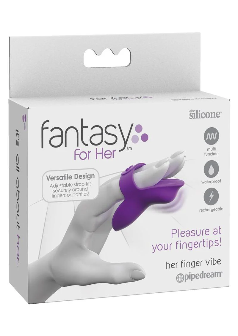 Fantasy For Her Finger Vibe Vibrating Massager Multi Function Waterproof Rechargeable Silicone - Image 2