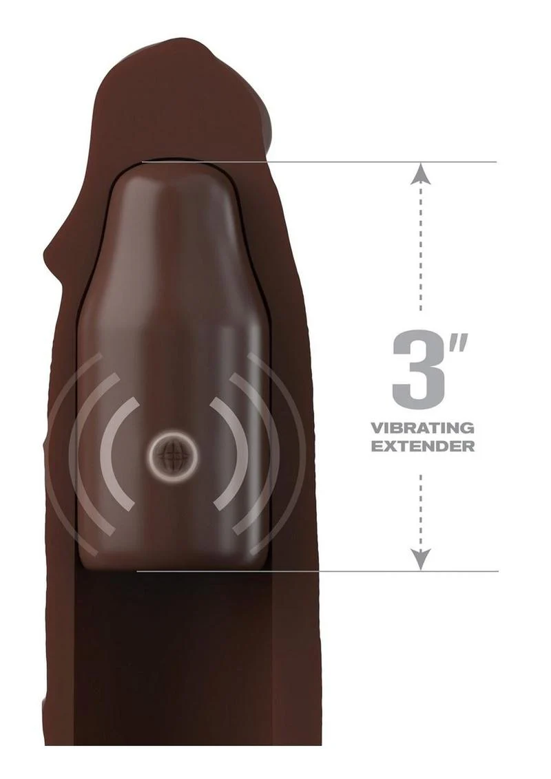 Fantasy X-Tensions Elite Silicone Vibrating 9in Sleeve with 3in Plug and Remote - Image 3