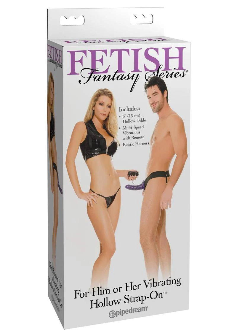 Fetish Fantasy Series For Him Or Her Vibrating Hollow Strap-On Dildo and Adjustable Harness with Remote Control - Image 8