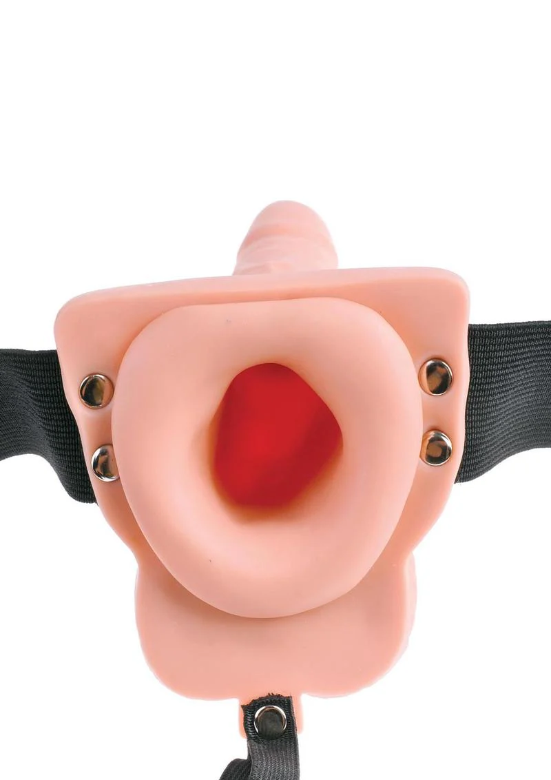 Fetish Fantasy Series Hollow Rechargeable Strap-On Dildo with Balls and Harness with Remote Control - Image 3