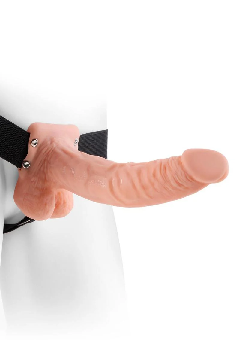 Fetish Fantasy Series Hollow Strap-On Dildo with Balls and Stretchy Harness - Image 10