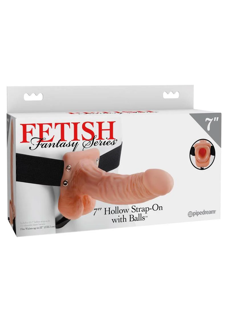 Fetish Fantasy Series Hollow Strap-On Dildo with Balls and Stretchy Harness - Image 5