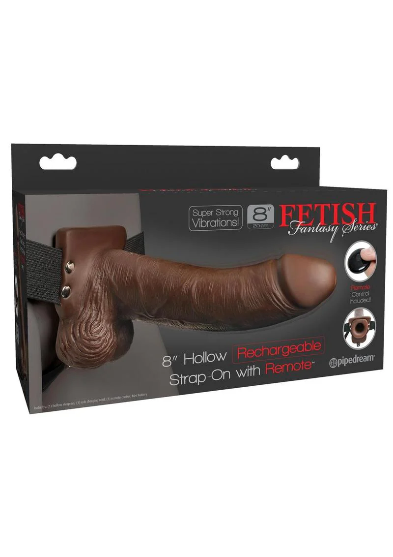 Fetish Fantasy Series Rechargeable Hollow Strap-On Dildo with Balls and Harness with Wireless Remote Control - Image 5