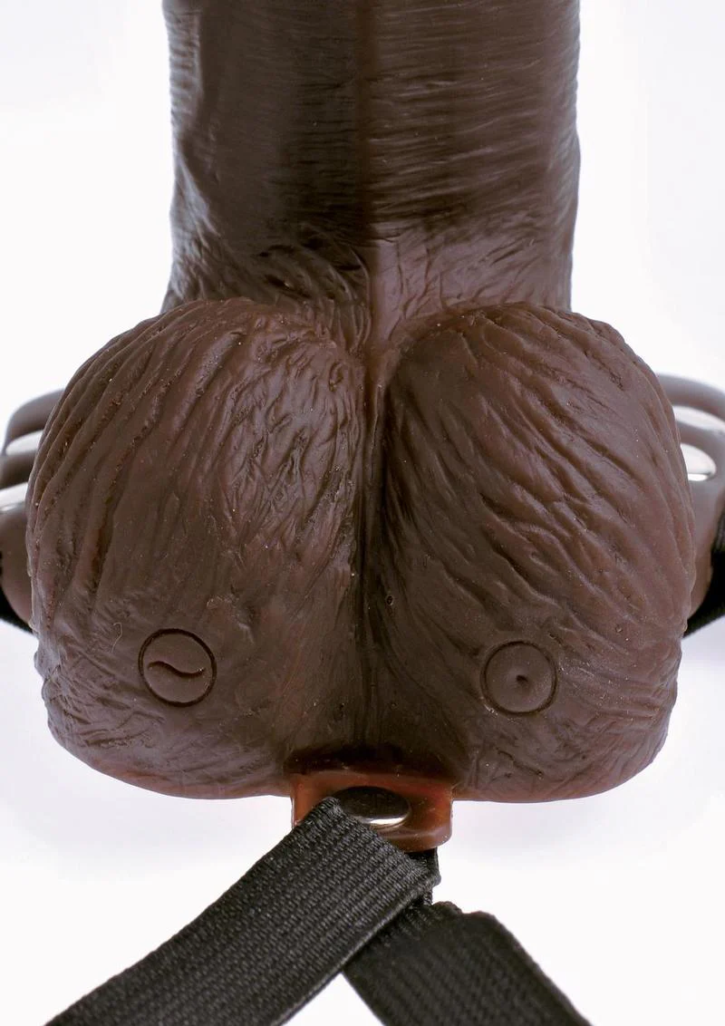 Fetish Fantasy Series Rechargeable Hollow Strap-On Dildo with Balls and Harness with Wireless Remote Control - Image 6