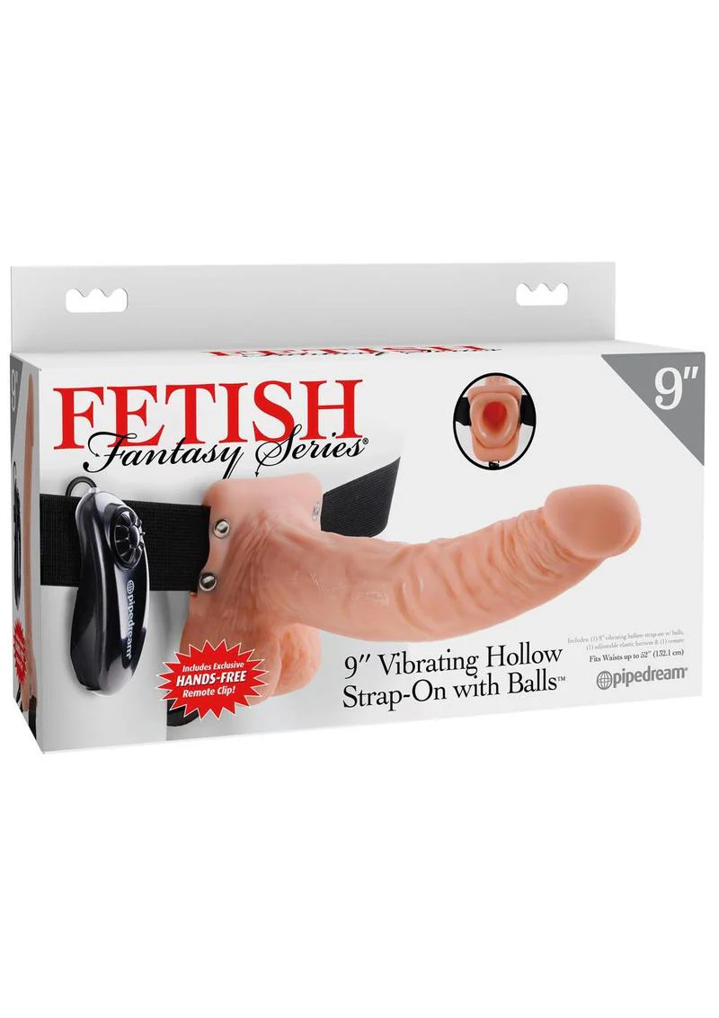 Fetish Fantasy Series Vibrating Hollow Strap-On Dildo with Balls and Harness with Remote Control - Image 13