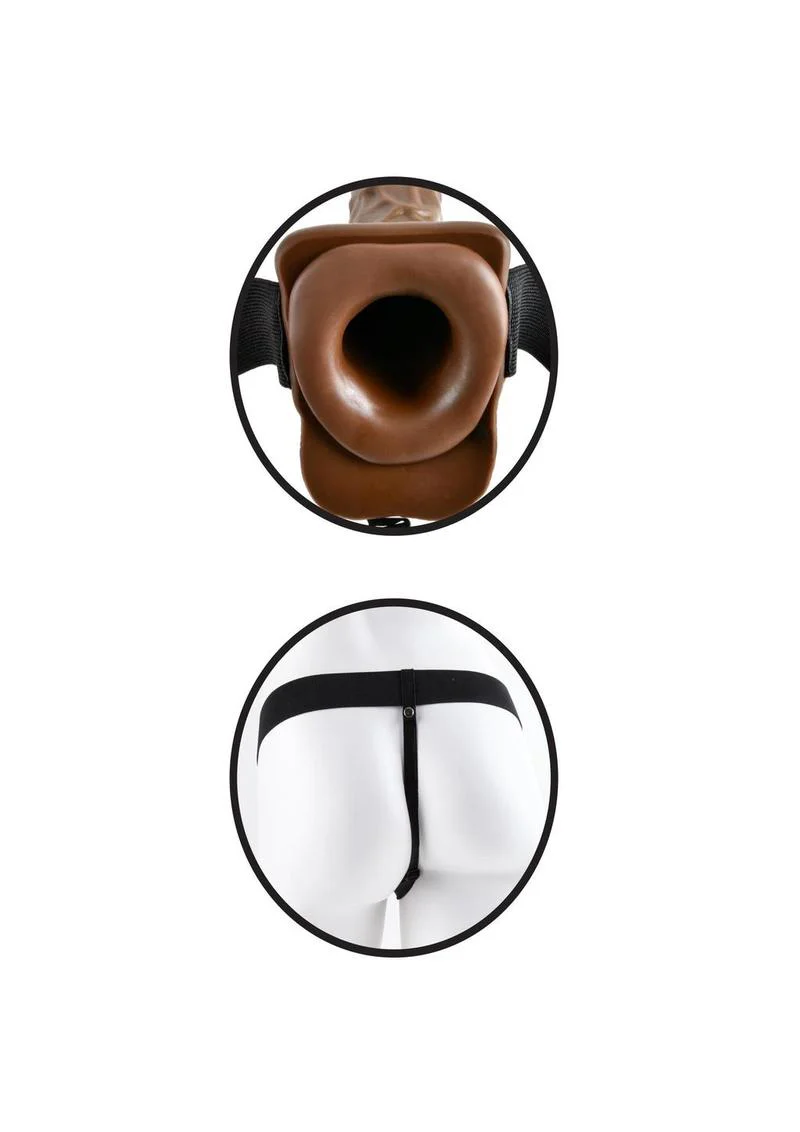 Fetish Fantasy Series Vibrating Hollow Strap-On Dildo with Balls and Harness with Remote Control - Image 3