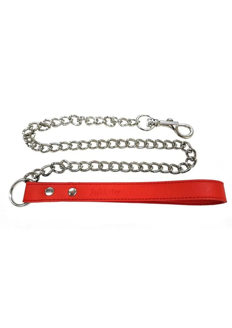 Fetish Play Lead Collar Vegan Leather - Image 2
