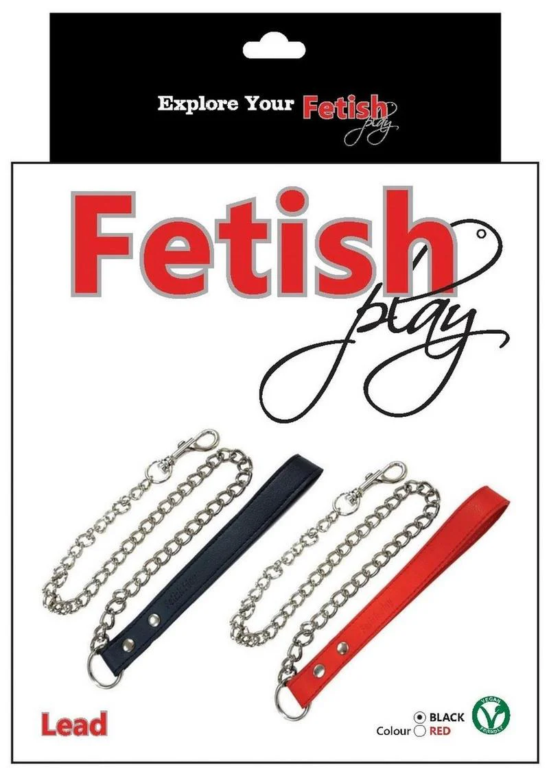 Fetish Play Lead Collar Vegan Leather - Image 3