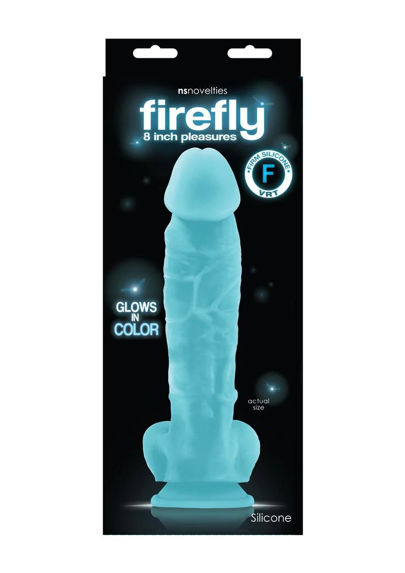 Firefly 8 Inch Pleasures Silicone Glow In The Dark Dildo - Image 2