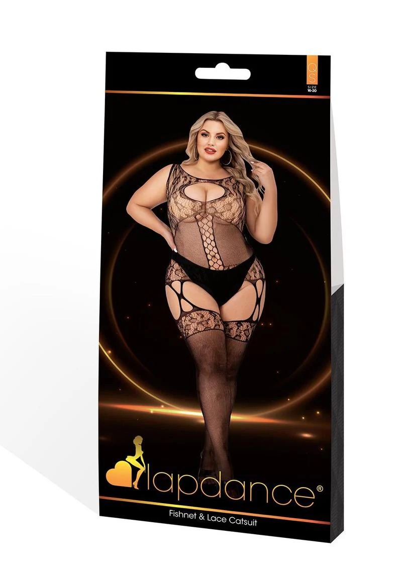 Fishnet and Lace Catsuit - Image 6