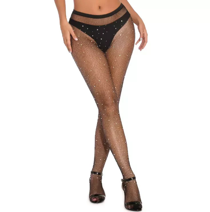 Fishnet Rhinestone Panty Hose - Image 2