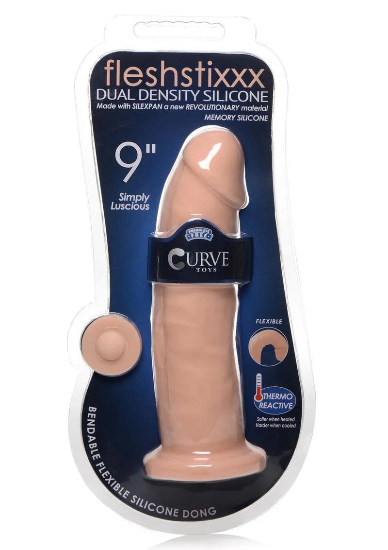 Fleshstixxx Dual Density Silicone Bendable Dong - Image 19