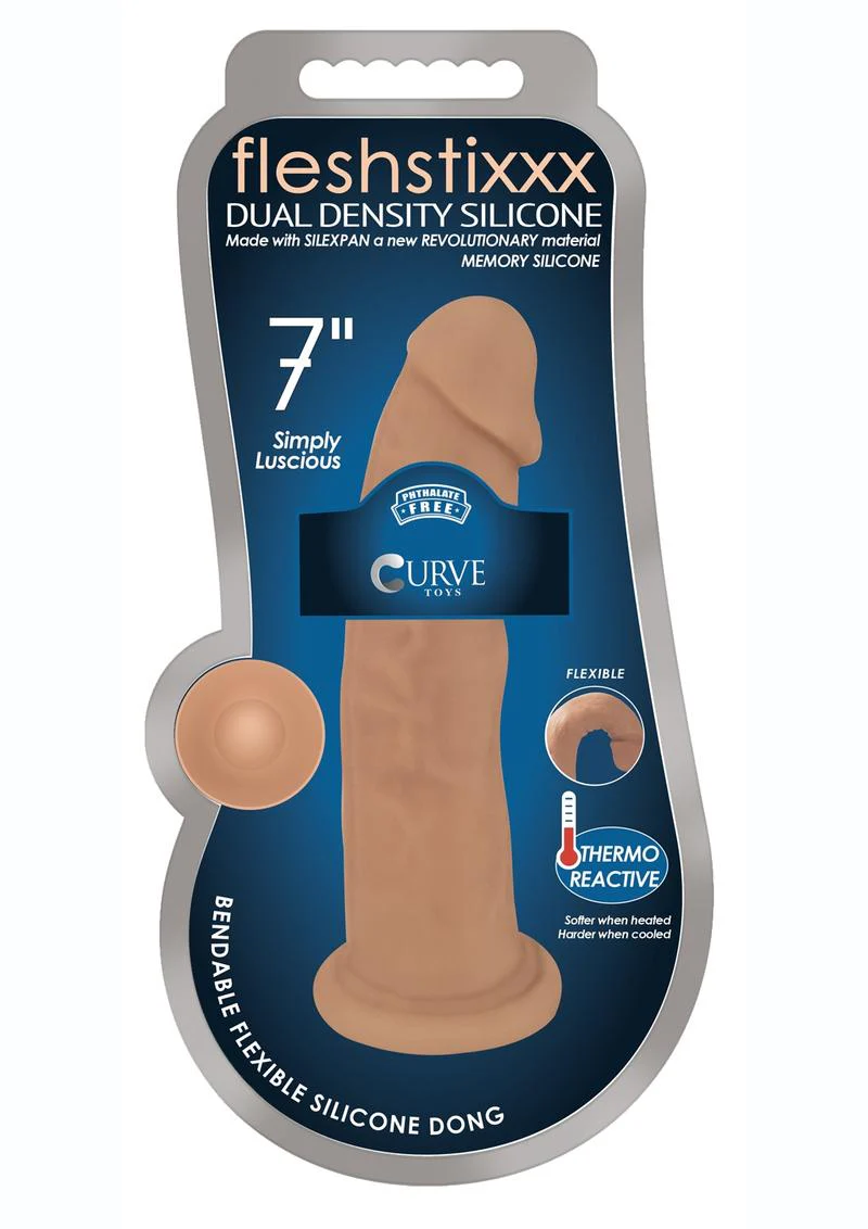 Fleshstixxx Dual Density Silicone Bendable Dong - Image 7