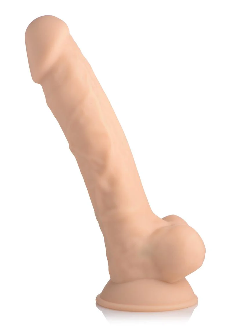 Fleshstixxx Silicone Rechargeable Vibrating Dong with Balls - Image 7