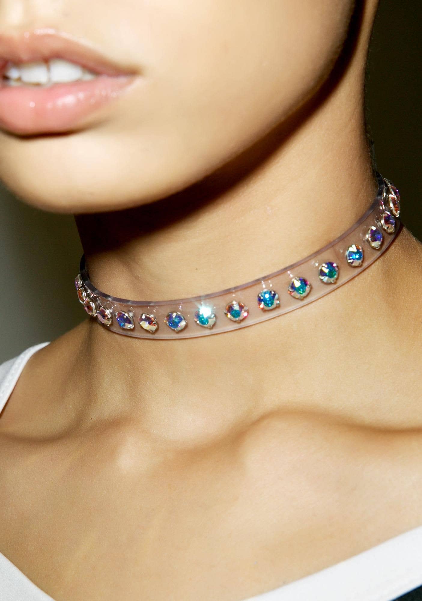 RHINESTONE CLEAR  CHOKER - Image 5