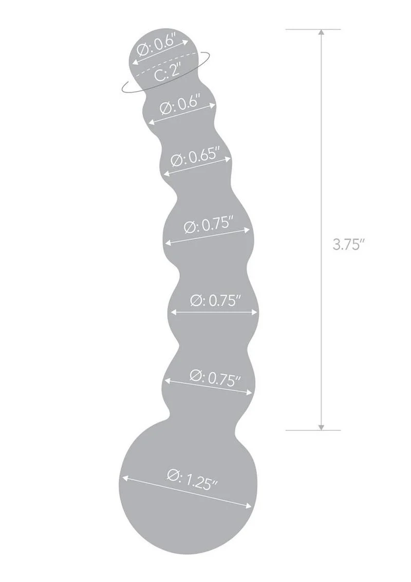 Glas Curved Beaded Glass Dildo - Image 4