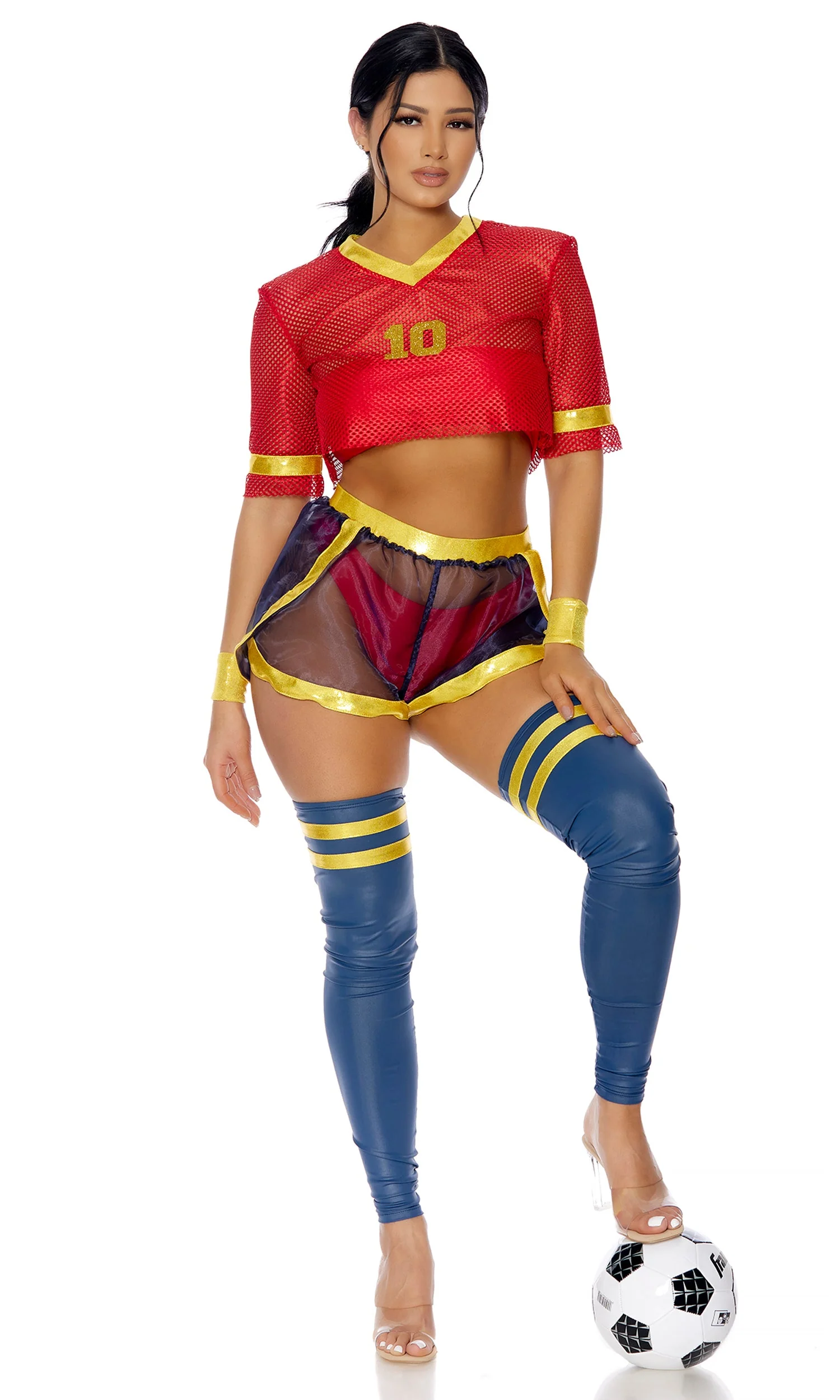 Goals Sexy Soccer Player Costume - Image 4
