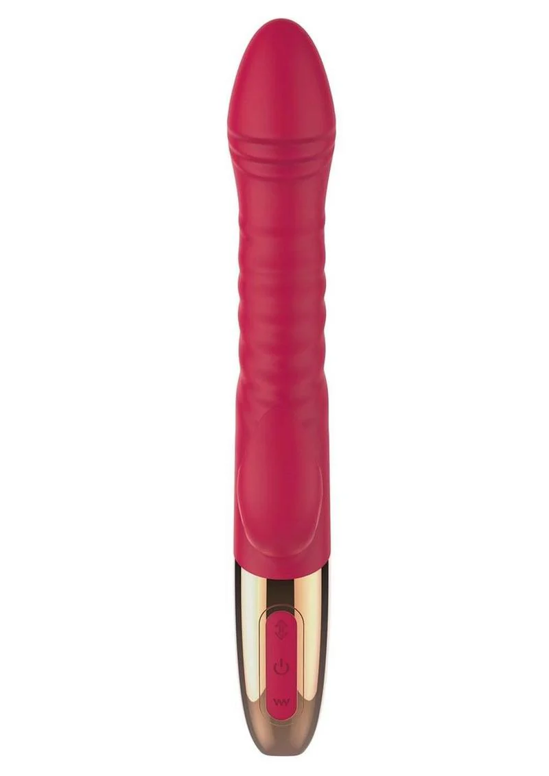 Goddess Thrusting Delight Rechargeable Silicone Dual Stimulating Vibrator - Image 3
