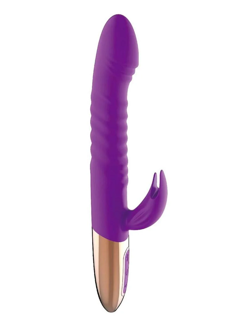 Goddess Thrusting Delight Rechargeable Silicone Dual Stimulating Vibrator - Image 5
