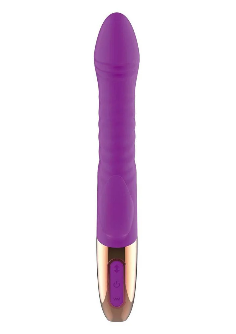 Goddess Thrusting Delight Rechargeable Silicone Dual Stimulating Vibrator - Image 7